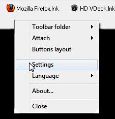 Windows Toolbar Oldbar Settings