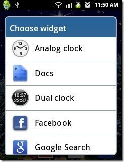 Android Widget list