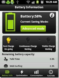 Easy Battery Saver Battery info
