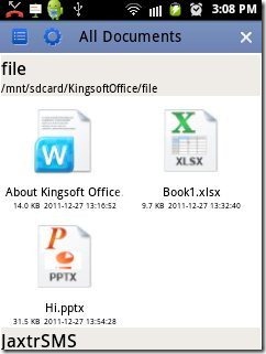 Kingsoft Office all documents