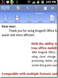 Kingsoft Office reader