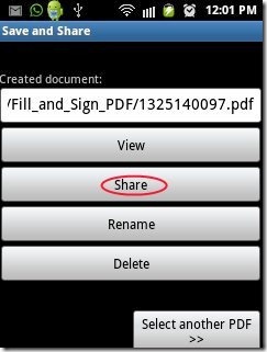 PDF Filler app share