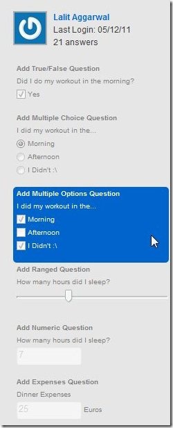 Routine Tap Question Formats