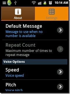 Talking Caller ID Settings