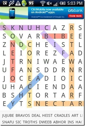 Word Search Start Page