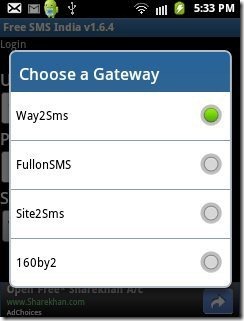 Free SMS India App Gateways