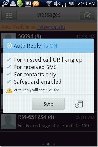Go SMS Pro Auto reply