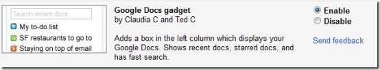 Google Docs Gadget 001