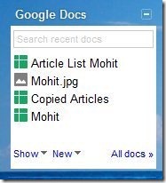Google Docs Gadget 002