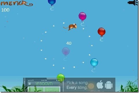 Jumping Monkey Game interface