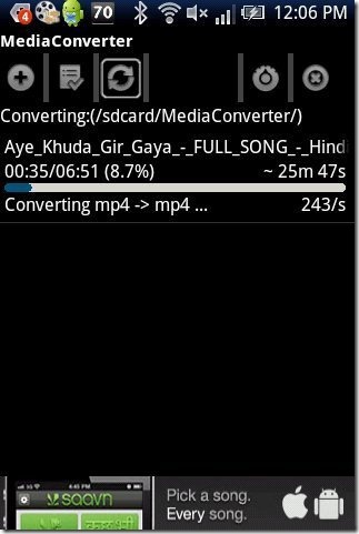 MP3 Media Converter process