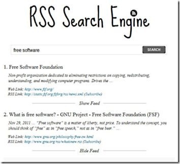 RSS Search Engine 001