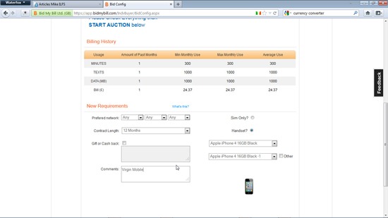 cell phone plan Bid My Bill 1