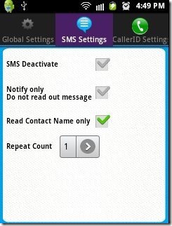 Talking SMS options