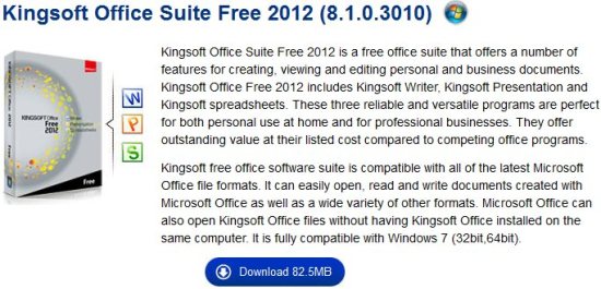 kingsoft office suite free
