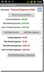 Android Expense Manager  2