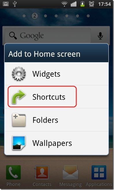 Android Shortcut