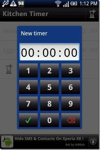 Android timer time format