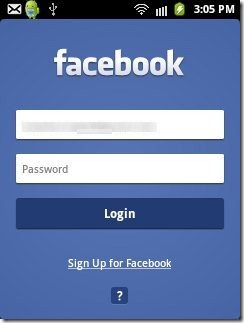 Facebook Login Page