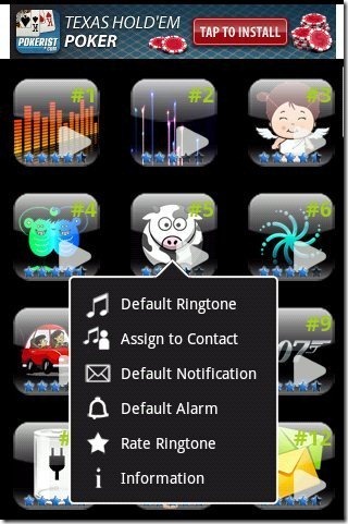 Funny Ringtone App options