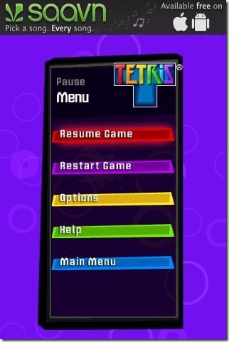 Tetris Game resume