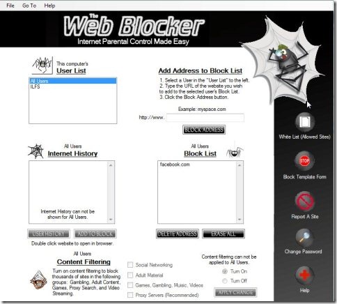 The Web Blocker 001