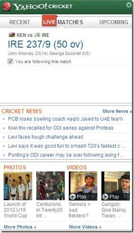 yahoo cricket 1