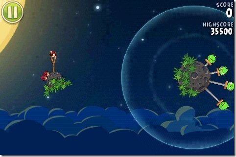 Angry Birds Space Game Interface