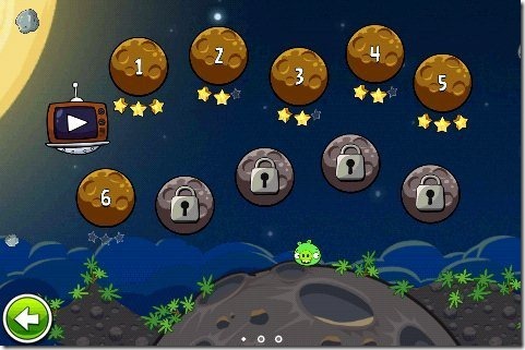 Angry Birds Space Game Stages