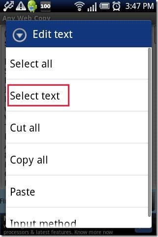 Text From Webpage Any Web Copy Select Text