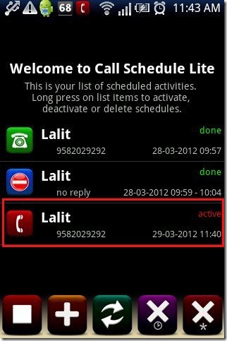 Call Schedule App Active Schedules