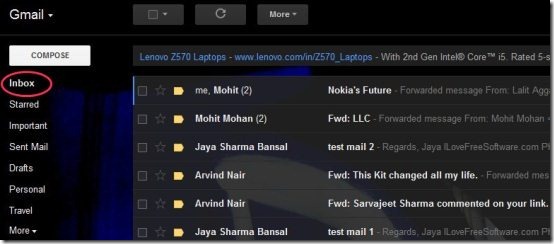 Gmail Unread Mail Counts