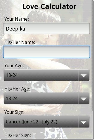 Love Calculator App