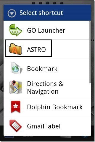 ASTRO option