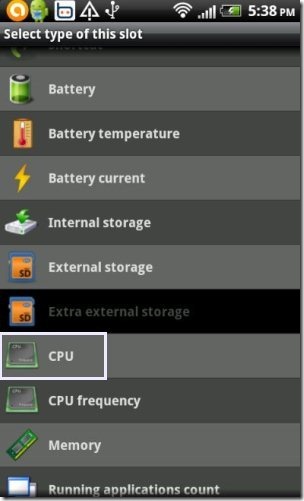 CPU Usage Option