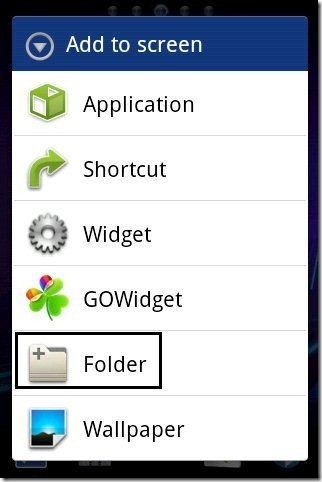 Folder Option