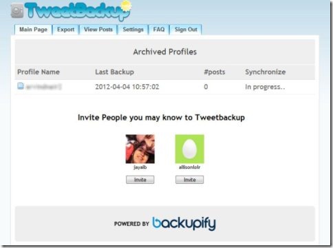 TweetBackup