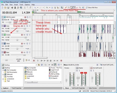 Acid Xpress interface explained