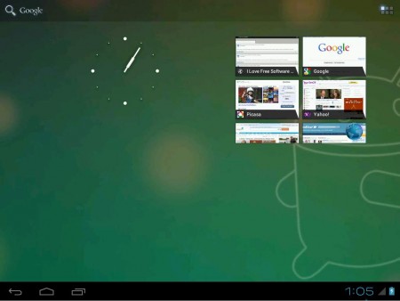 Android ICS widgets screen