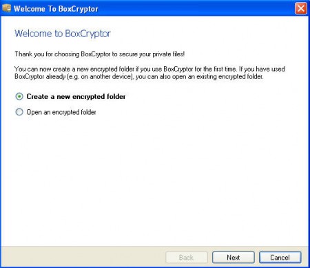 BoxCryptor wizard