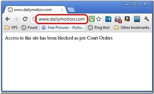 DailyMotion Blocked India