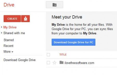 Google Drive default