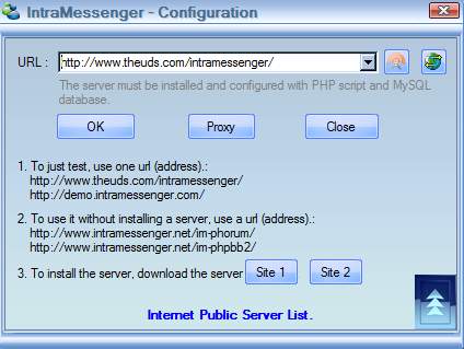 IntraMessenger add server