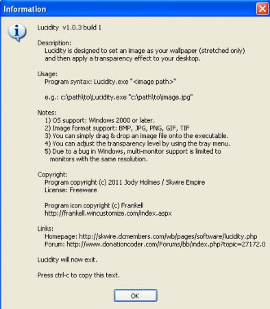 Lucidity first run instructions