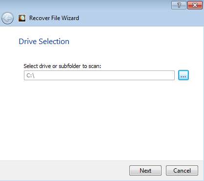 Orion File Recovery wizard
