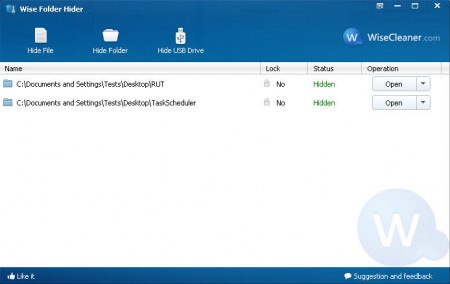 Wise Folder Hider hidden folders