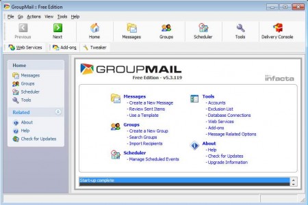 groupmail default window