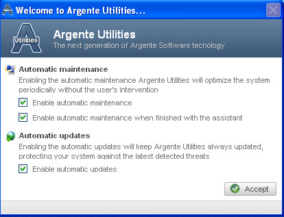 Argente Utilities automatic maintnance updates