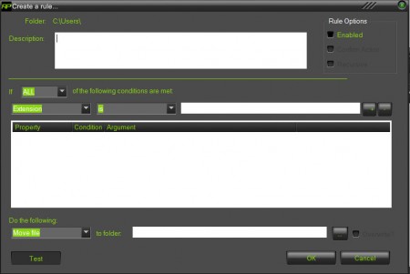 Arrange Your PC adding rule