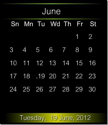 Calendar Screen Saver